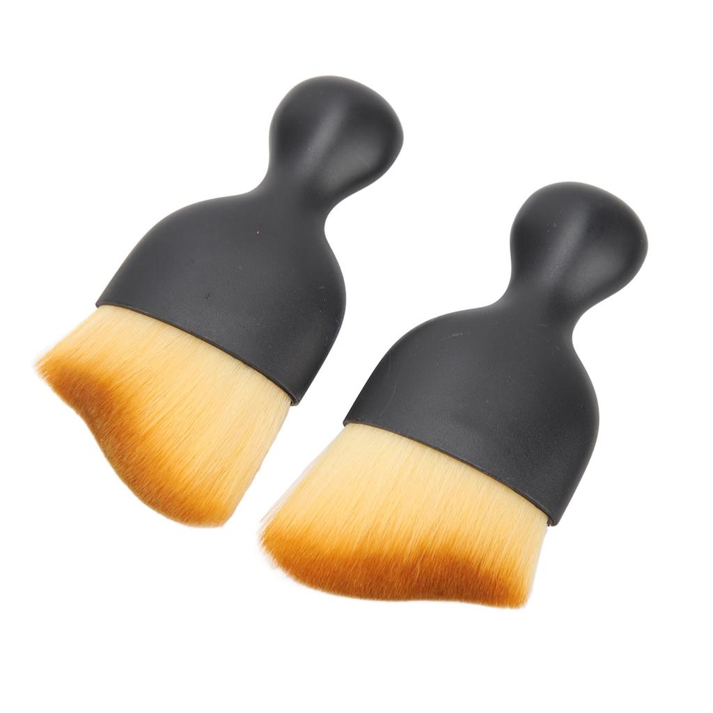 2Pcs Car Interior Detailing Dust Brush   Conditioner Vent Crevice Dust Removal Brush Clning Tool