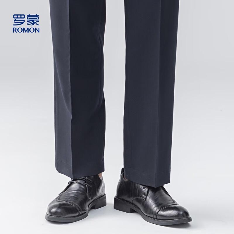 Romon Men's Straight-Leg Business Dress Pants with YKK Zipper