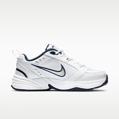 Zapatillas de Hombre Nike Air Monarch IV Blanco Azul Marino Blanco/Plata Metálica