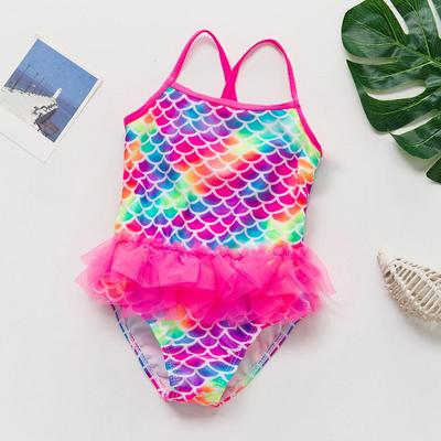 New European & American Style Girls' Mermaid One-Piece Swimsuit