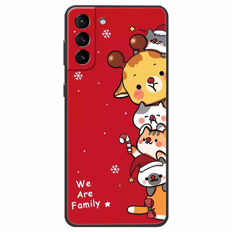 Christmas Case For Samsung S21 Plus Case S21 FE Silicone Soft TPU Cover for Samsung Galaxy S21 / S21 Ultra FE + 5G Case New Year