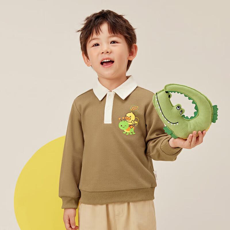

B.Duck Boys Cartoon Lapel Sweatshirt 100
