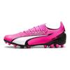 Puma Ultra Ultimate Comfortable Versatile Mg (Rubber Short Stud) Football Shoes Unisex Football Shoes Pink Black White 107749-01