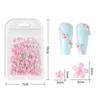 200Pcs Acrylic Crystal 3D Flower Nail Art Decoration Cute Mixed Size Manicure _A