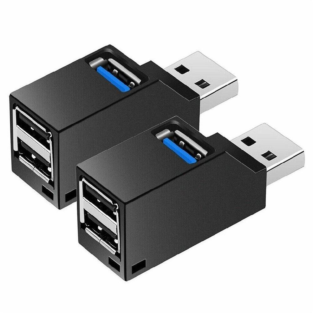 

2 шт. 3-портовый USB-хаб Портативный высокоскоростной разветвитель для ПК, ноутбука