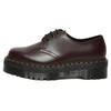 1461 Series Leather Round Toe Lace-Up Low Top Platform Shoes Unisex Shoes Burgundy 27332626