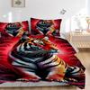 3pcs Tiger Print Duvet Cover Set - Includes 1 Duvet Cover and 2 Pillowcases, No Quilt Core, All-Season Home Decor yy251111080