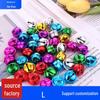 Assorted Colored Metal Bells: Christmas, Cross, and Round Designs
