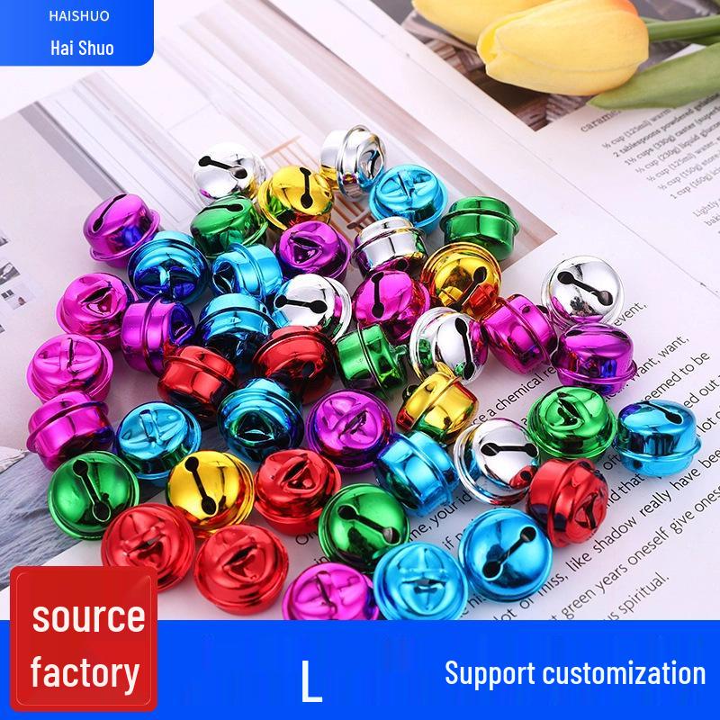 Assorted Colored Metal Bells: Christmas, Cross, and Round Designs 12