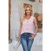 GMXIA Camicette e camicie senza maniche con scollo a V, stampa tinta unita, moda casual da donna