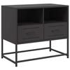 VidaXL Meuble TV noir 68x39x60,5 cm acier, support TV, buffet TV, armoire hifi, banc TV, armoire en métal, meuble 846548