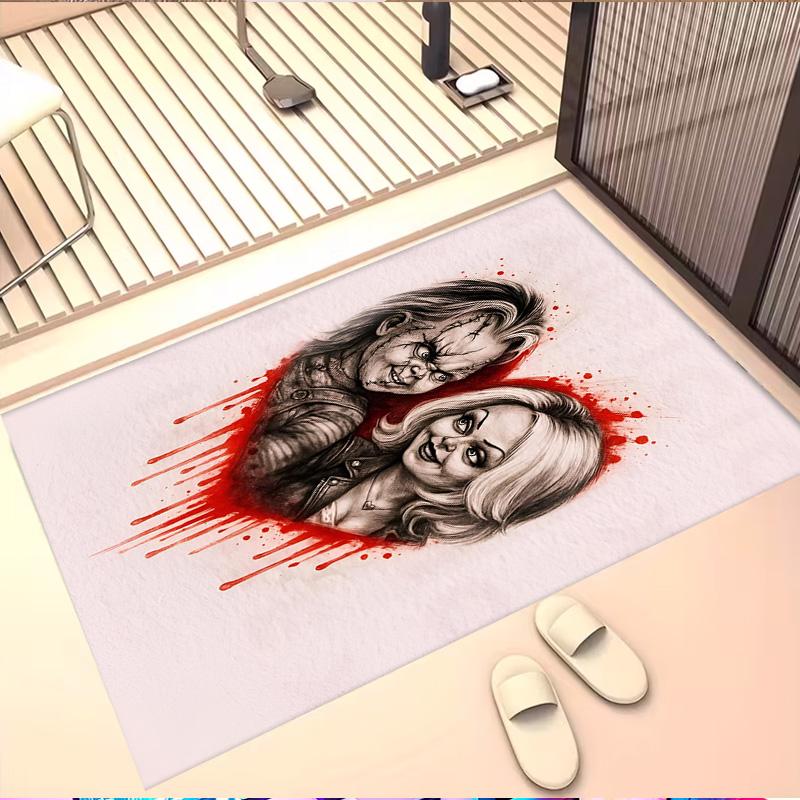 Bride of Chucky Print Rug, Washable Floor Carpet, For Entryway Dorm Laundry Room Office Study, Home Decor Birthday Christmas Gift