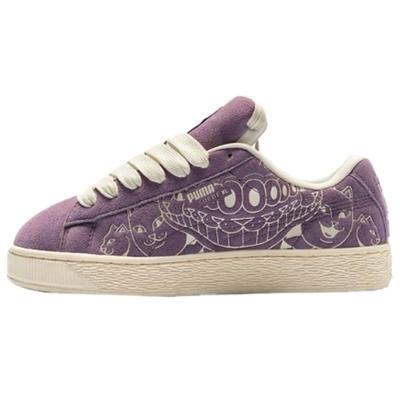 X RIPNDIP Suede XL Skateboard Shoes Unisex Purple Beige 403651-01