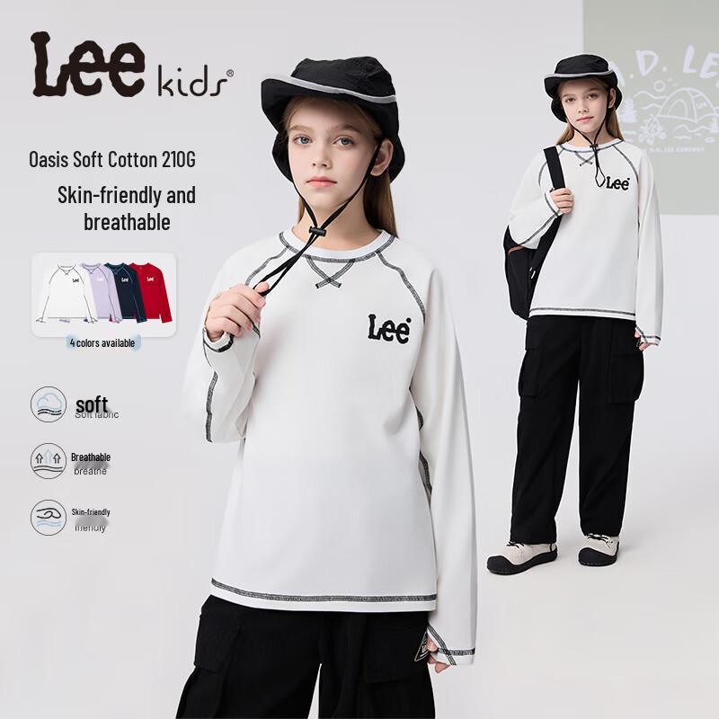 LeeKids Kids  American Letter Print Lyocell Blend Long Sleeve T-shirt 140