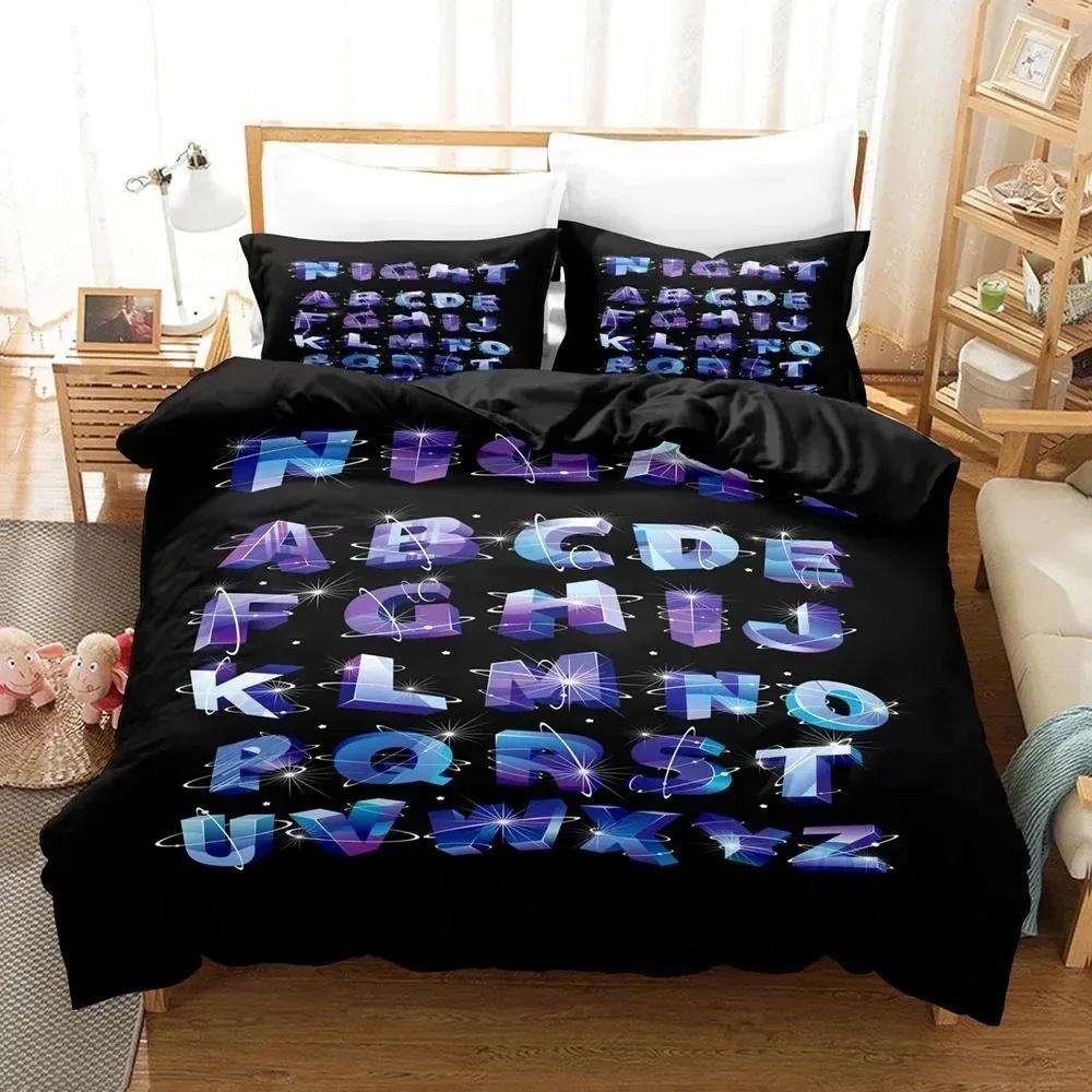 Alphabet Lore Duvet Cover Pillowcase Bedding Set 2/3 Pieces bedroom decoration Girls Boys adult Single/Double/Large Size
