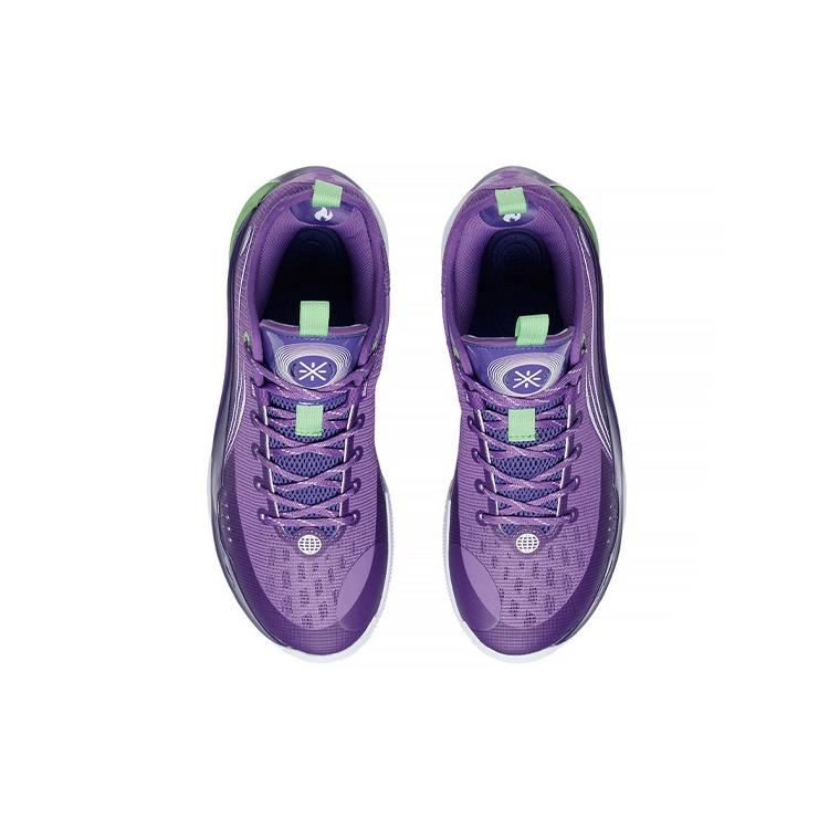 New LiNing Wade 808 2 Anti Slip Wear Resistant Low Top Basketball Shoes Quartz Purple ABPS037-1