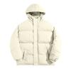 Herren Oversized Casual Daunenjacke mit langen Ärmeln und Kapuze