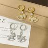 Exquisite French Zircon Micro-Pavé Horse Pendant Earrings: Elegant Women's Light Luxury, Fashionable Design