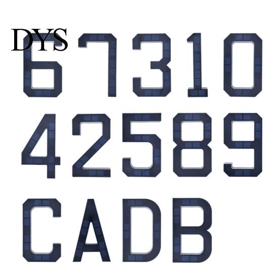 Outdoor House Number Light Solar Address Sign, LED Lighted for Waterproof Sign Outdoor, Auto On/Off, Garden Door Decoration Warm