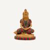 100%Pure Brass Gem Stone Work Meditation Hanuman Idol For Home & Decor - 18 Cm