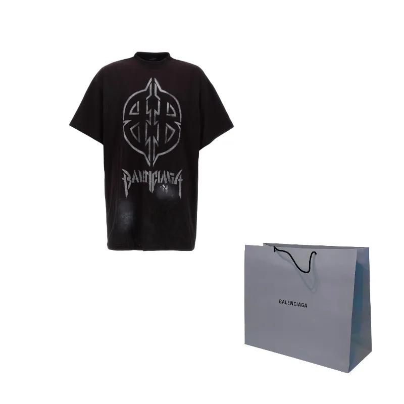 Balenciaga FW24 T Shirt Women's Black (Unisex) T-Shirts 787349TQVT19034