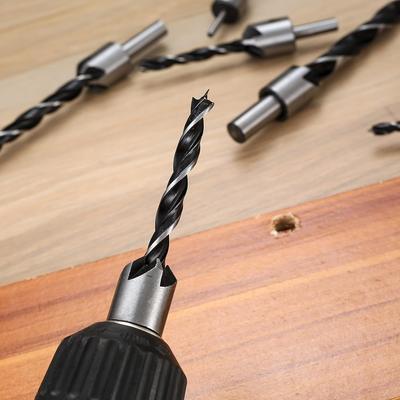 5PCS Woodworking Countersink Drill Bits Set with L Wrench Chamfering Drill Bits Hole Opener Tool Carpentry Reamer for Screw