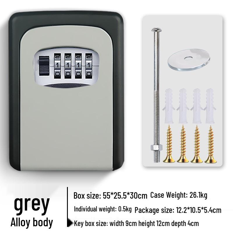 Wall-Mounted Anti-Theft Key Lock Box for Homes and Construction Sites