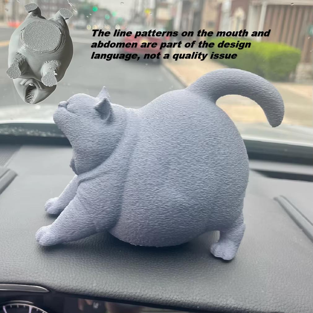 1pc Yawning cat statue Toy, Compact Desktop Decor for Home, Office, Car, Perfect Gift for Cat Lovers