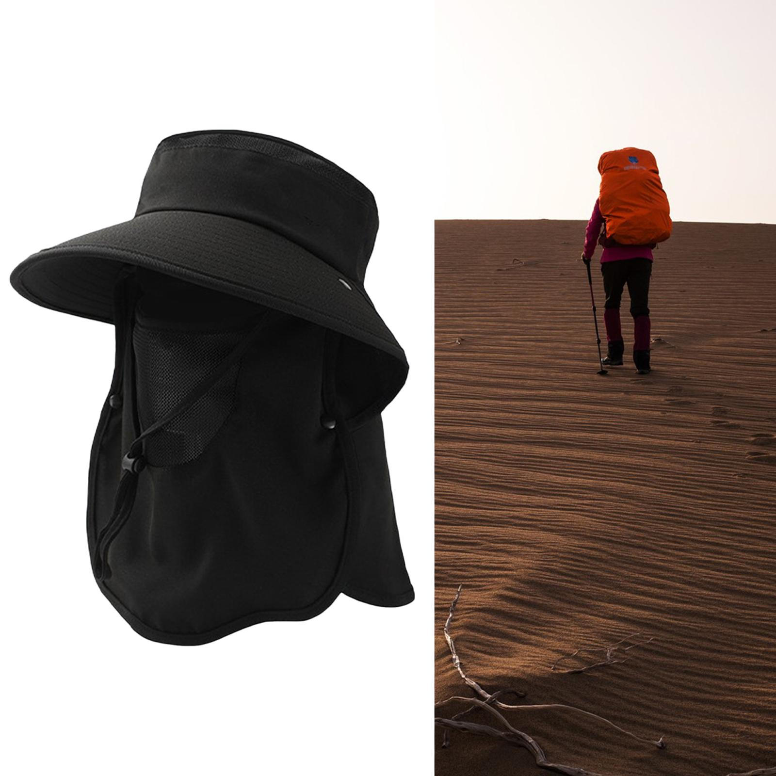 

Уличная солнцезащитная шляпа, регулируемая, портативная, с защитой для лица, для альпинизма, путешествий чёрный