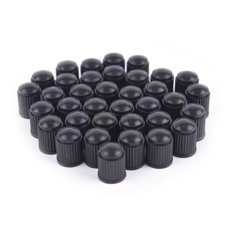 100Pcs/Lot Black Plastic Dust Valve Caps Bike Car Wheel Tyre Air Valve Stem Caps