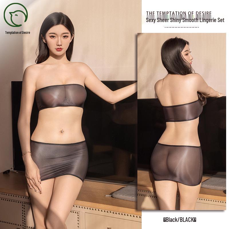 2023 Sexy See-Through High-Elastic Bandeau Bodycon Lingerie for Women