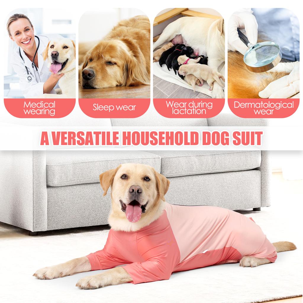 Hund Vierbeiniger Pyjama Haustier Hund Jumpsuit Anti-Haarausfall Baumwollkleidung Pyjama für Kleine Mittelgroße Große Hunde Haustierpflege Kleidung