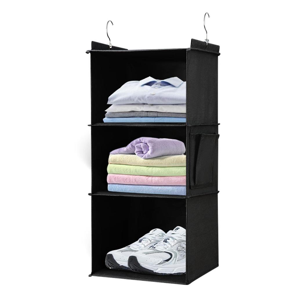 Multi-layer Foldable Non-woven Hanging Storage Bag for Wardrobe
