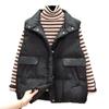Women's Fashionable Winter Down Vest - Korean Style, Petite, Short Length