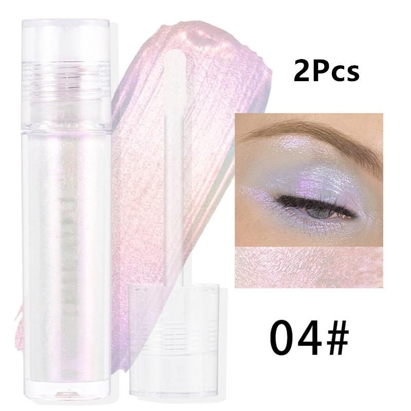 Glitter Liquid Eyeshadow Holographic Metallic Shimmer Long Lasting Waterproof Highly Pigmented Eye Makeup Highlighter