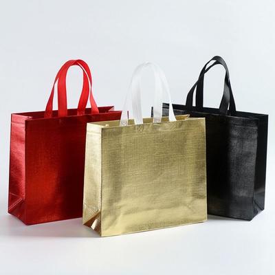 Bolsa de Compras Reutilizable de Tejido No Tejido Color Sólido Bolsa para Empaquetar Regalos para el Hogar