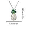 Legierungs-Ananas-Halskette mit vergoldetem Anhänger, Schmuckgeschenk für Frauen