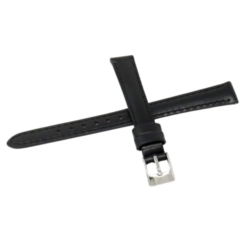 [Seiko] Watch Band, 12mm, Genuine Leather Strap, Women s, with Care Instructions (Black)