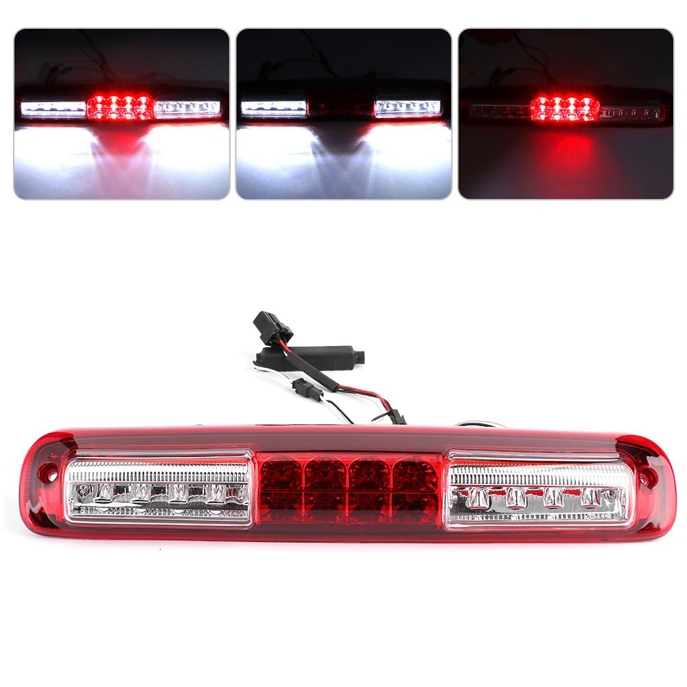 LED High Mount Third Brake Light Rear Lamp Fit for Chevy Silverado 1500 2500 3500 99 06Red and White