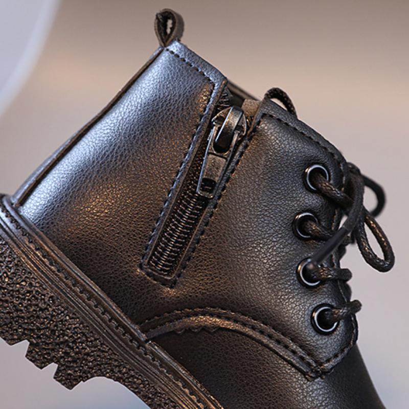 Kinder Lederstiefel, Jungen Frühling und Herbst Lackleder Einzelstiefel, Modische und Stilvolle Stiefeletten