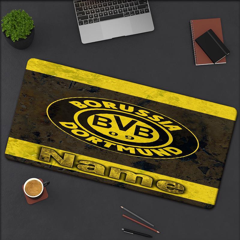Custom Name Borussia Dortmund Theme Mouse Pad Non Slip Rubber Base Multifunctional Office Home Decor Perfect For Workspace Personalization