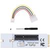 2 Set M.2 Key M NGFF To PCI-E 4X Adapter Converter Card W/ 4-Pin Power Cable Kit