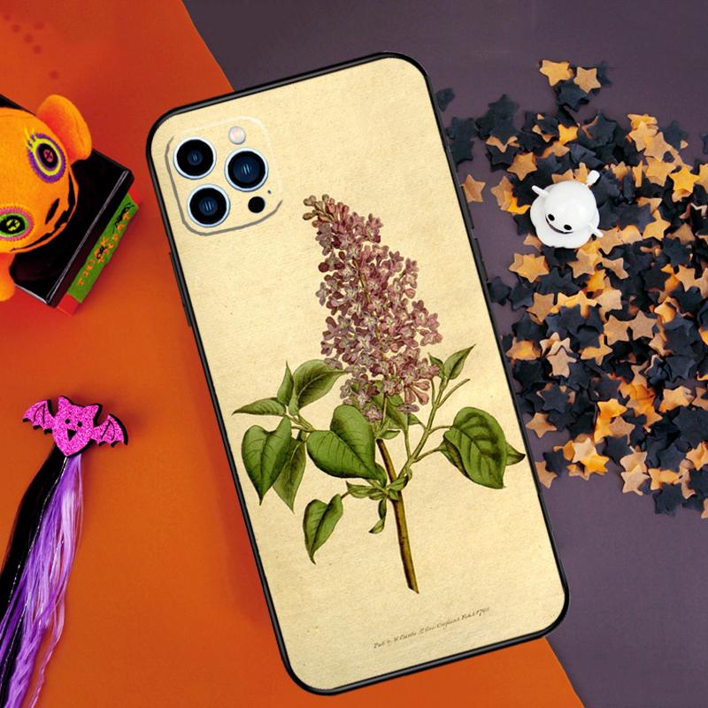 Botanical Drawings Flowers Plants Bumper Case For iPhone 16 14 15 Pro Max 11 12 13 Pro Max Mini XR 16e 16 15 Plus Phone Cover