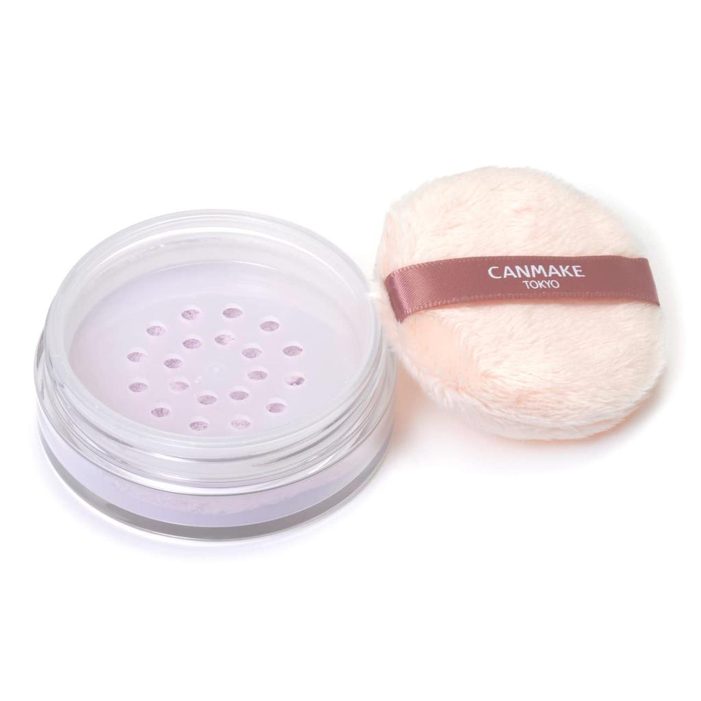CANMAKE Silky Loose Moist Powder 02 Sheer Lavender 6.0g - Hydrating Loose Setting Powder for Silky, Smooth Finish