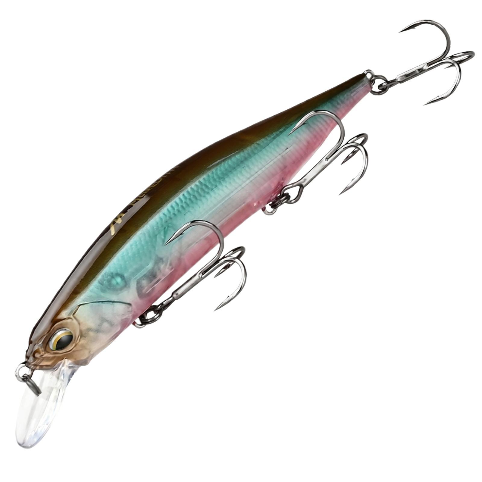 

11cm Suspended Minnow Fishing Lure with Multiple Treble Hooks for Long Casting and Freshwater Saltwater Fishing Suitable for Various Predatory Fish one size