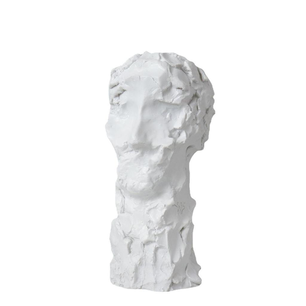 Modern Minimalist Resin Human Head Sculpture for Home or Office Decor