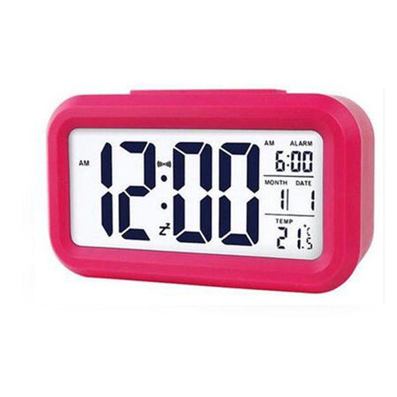 Digital Display Alarm Clock With Snooze Night Light Thermometer- Home Battery Operated