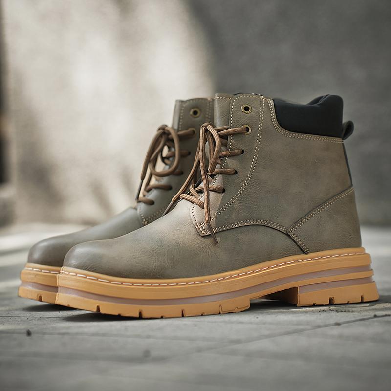 Fashion Shoes Men Male Sneakers Ankle Boots Loafers Soft and Comfortable Apring and Autumn Wear-resistant Non-Slip Fashion Outdoor Boots