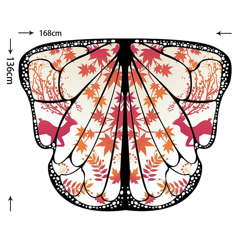Butterfly Cloak Gradient Halloween Dance Shawl Wings