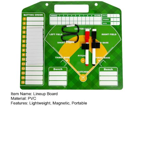 Magnetic Baseball Lineup Board for Dugout Double-Sided Baseball Coaching Broad with 30 Lineup Cards Baseball Tactical Clipboard